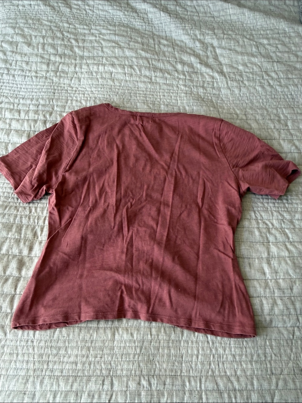 Nation LTD Rose Button-Front Ruched V-Neck Top - Picture 3 of 3